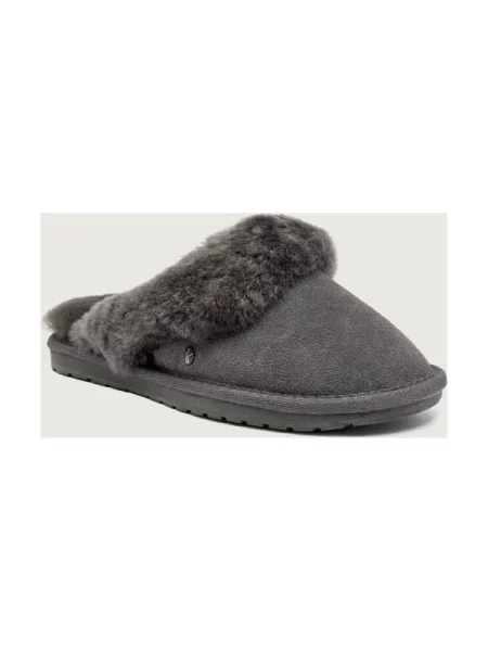 EMU Australia Căptușite papuci de casă Jolie | shearling | piele întoarsă cu adaos de lână gri