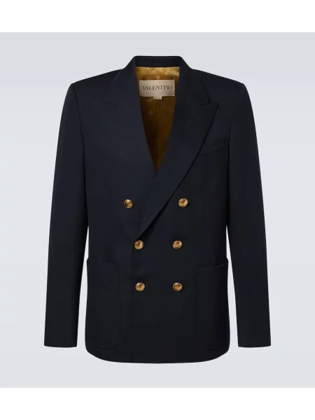 Sacou Valentino de lână albastru