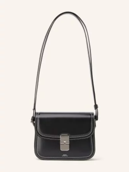 A.P.C. Kabelka Přes Rameno Grace Small / stříbrná černá