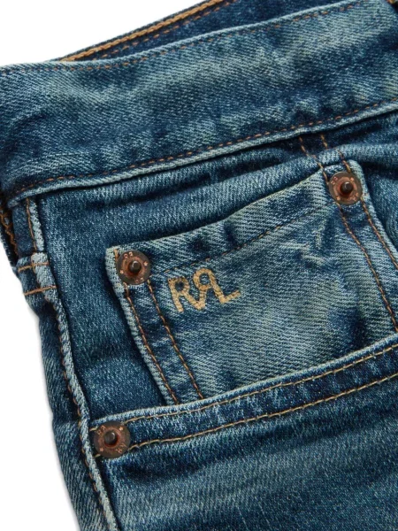 Blugi Ralph Lauren Rrl cu broderie albastru