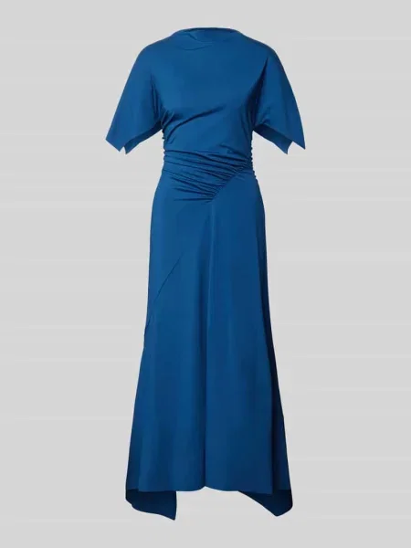 Sukienka wieczorowa z drapowaniem model CAPSLEEVEDRESS' Victoria Beckham niebieska