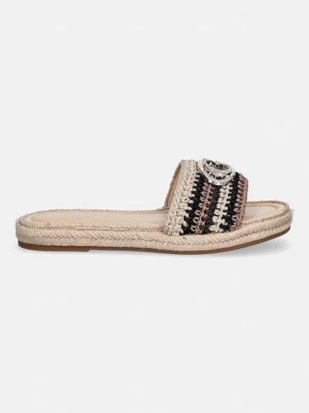 GUESS Saboți KAYLIS brocart / maro mokka / negru bej