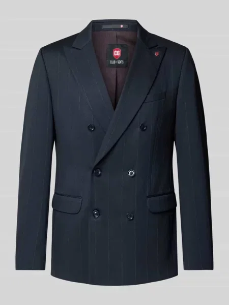 Marynarka o kroju slim fit z z patką model Gringo' Cg - Club Of Gents granatowa