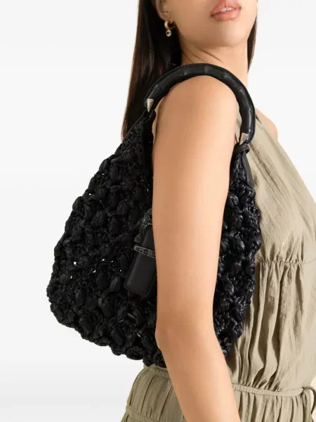 Geantă shopper Ermanno Scervino cu cataramă negru