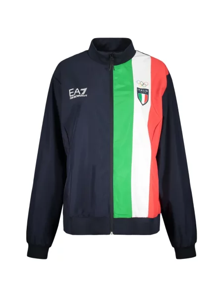 Ριγέ σετ φόρμας Ea7 Emporio Armani μπλε