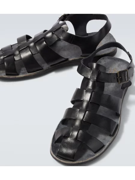Sandale Sabah din piele negru