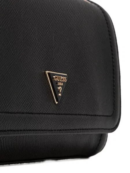 Шопинг чанта Guess с автограф черно