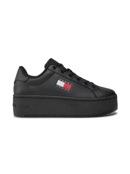 Trampki Tommy Jeans skórzane czarne