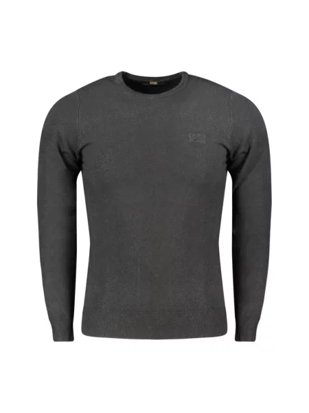 Sweter Cavalli Class z długim rękawem wełniany czarny