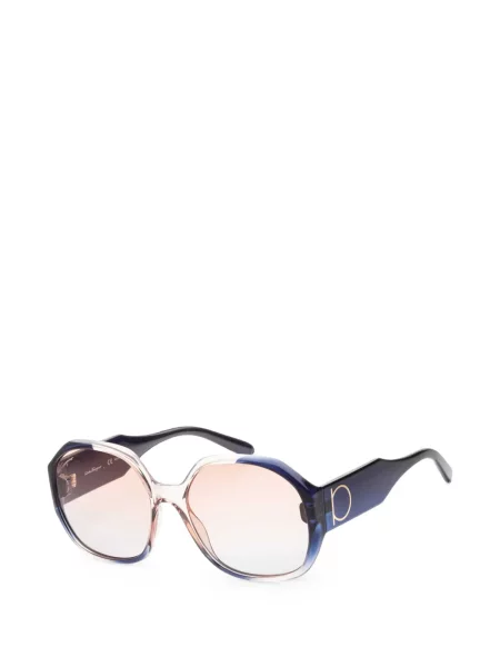 Ochelari de soare Ferragamo Eyewear cu imprimeu geometric albastru