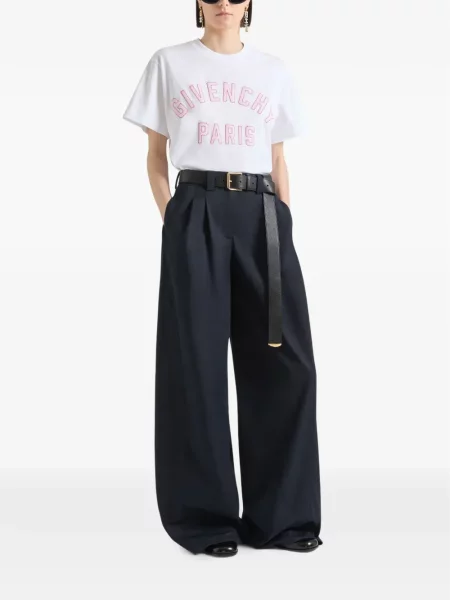 Tricou Givenchy cu broderie alb