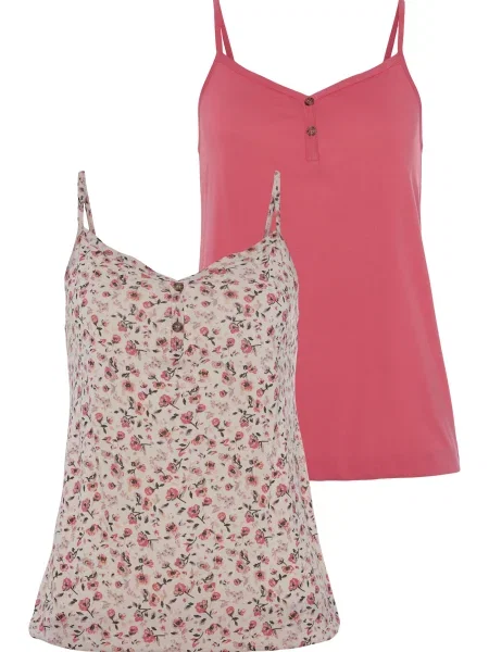 VIVANCE Top / mešane barve / krvavo rdeča bež