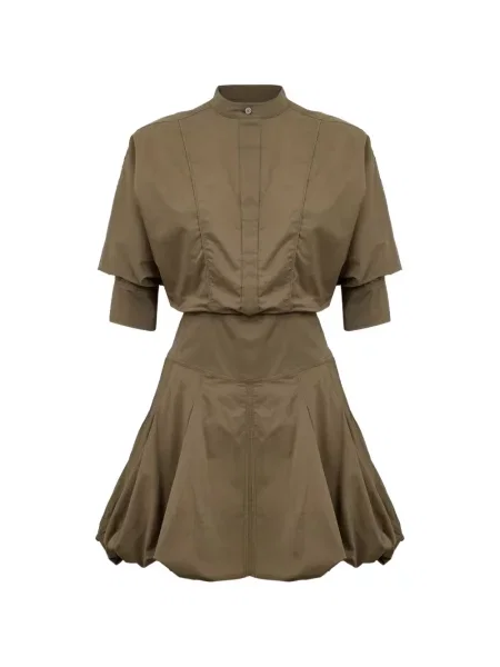 Rochie tip cămașă Simkhai maro