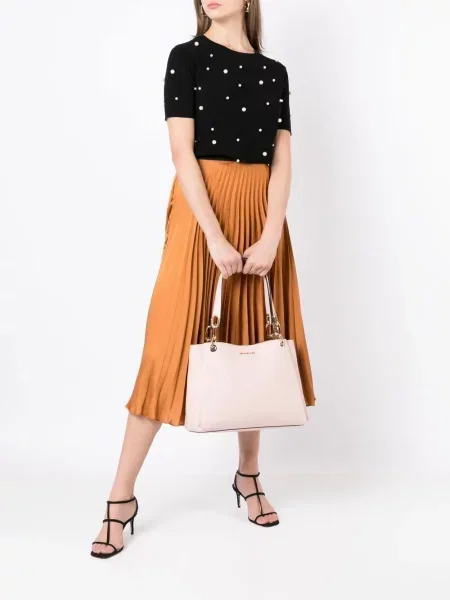 Kožna torbica Michael Michael Kors