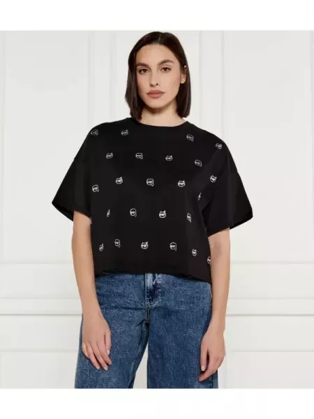 Karl Lagerfeld Póló ikonik rs fekete