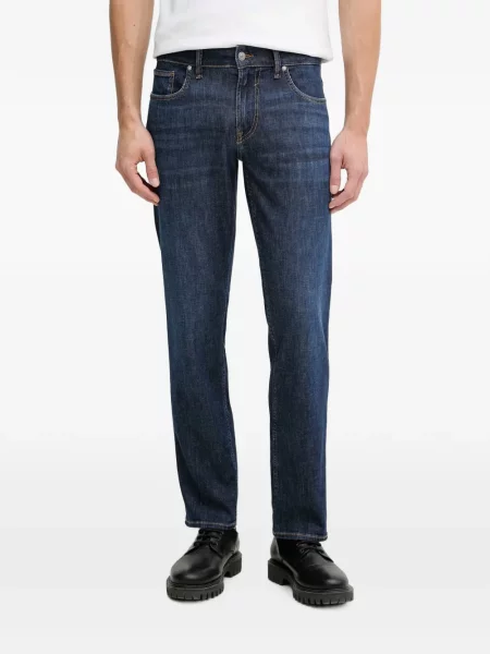 Blugi Guess cu autograf albastru