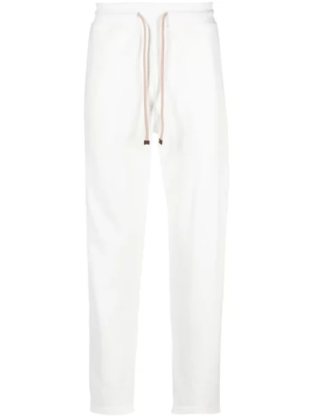 Pantaloni Brunello Cucinelli conici cu cordon alb