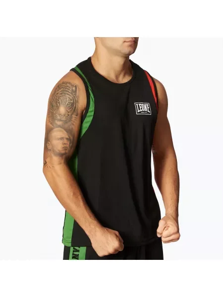 Тренировъчен потник LEONE Италия Boxing black черно