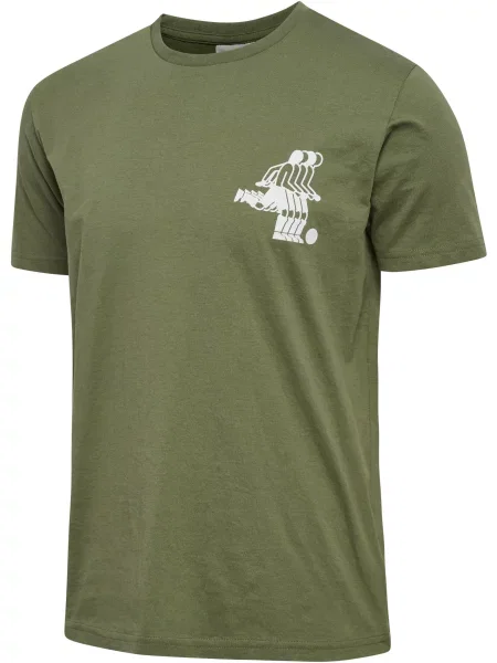 Hummel hmlPULSE GRAPHIC T-SHIRT S/S z bawełny organicznej i recyklingowanego biała