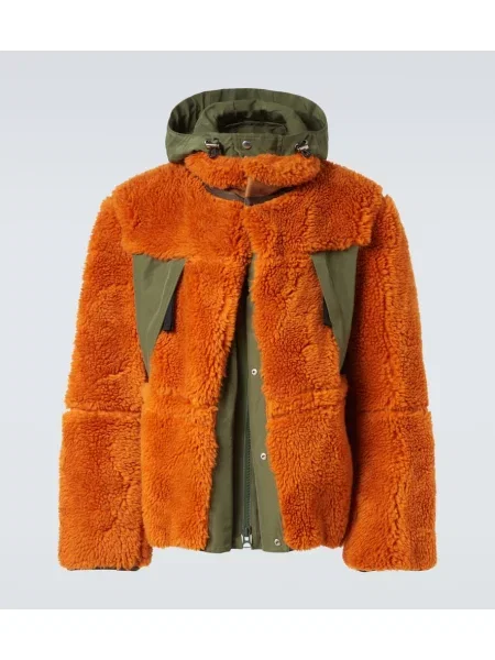 Volnena jakna Sacai oranžna