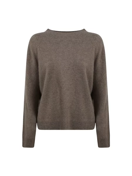 Sweter Weekend Max Mara wełniany brązowy