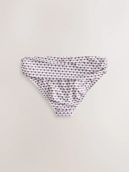 Next Bikini hlačke / kremna / golobje modra / čokolada bež