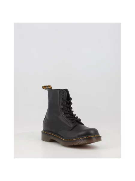Botki Dr. Martens skórzane szare