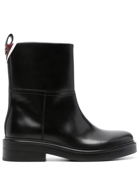 Cizme scurte Tommy Hilfiger din piele negru