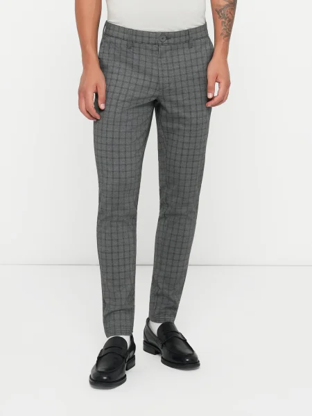Only & Sons Chino nohavice ONSMARK antracitová / melírovaná sivá