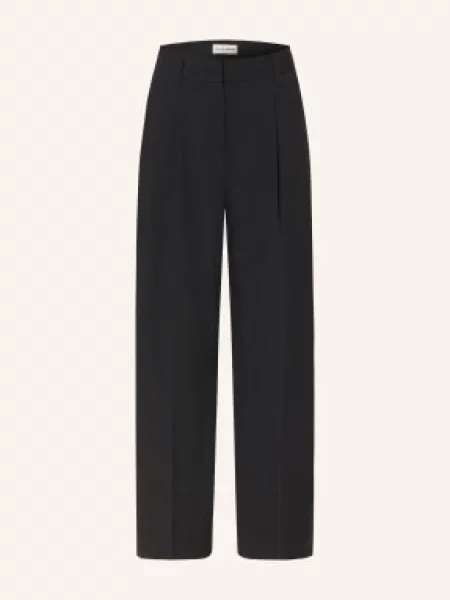 Opus Pants Kalhoty Moira Bloom tmavě modrá