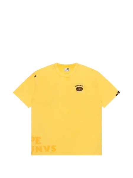 Tricou Aape By A Bathing Ape cu autograf galben