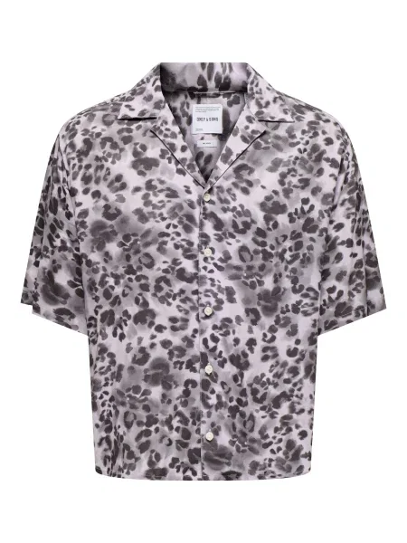 Only & Sons Košile ONSHarris lenvandulová černá