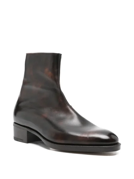 Cizme scurte John Lobb din piele maro