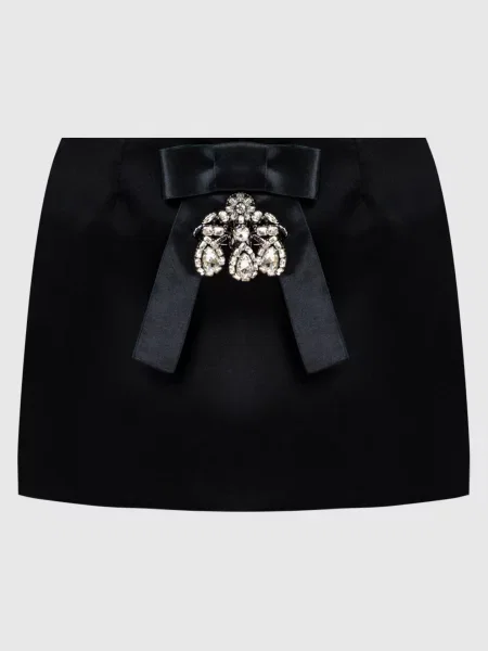 Спідниця міні з кристалами Dolce&gabbana чорна