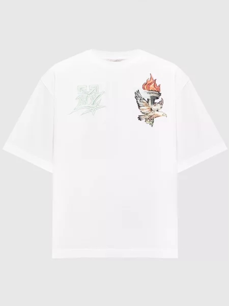 Футболка Off-white с вышивкой белая