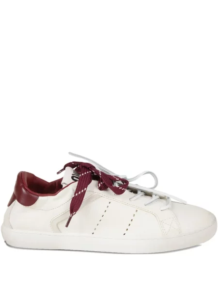 Sneakerși Miu Miu cu șireturi din dantelă alb