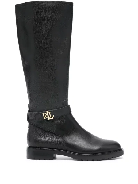 Botine Lauren Ralph Lauren din piele negru