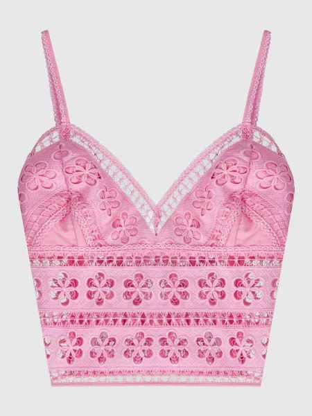 Топ Melie з мереживом Charo Ruiz рожевий