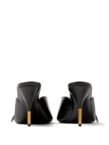 Papuci tip mules Versace din piele negru