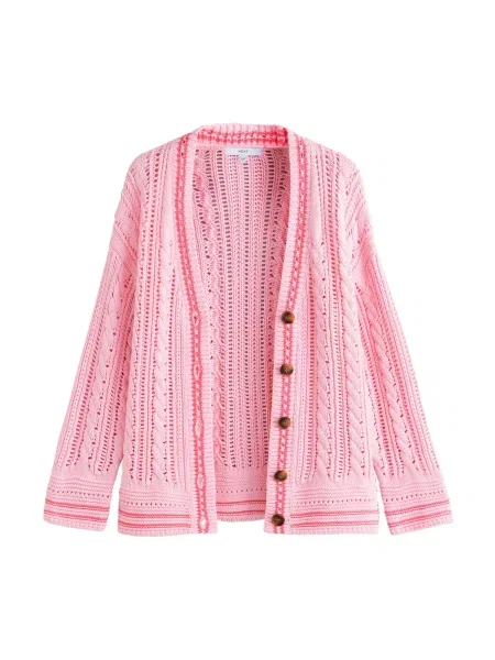Next Geacă tricotată / zmeură roz