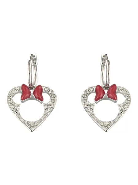Kolczyki Swarovski w serca czerwone