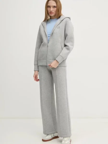 Calvin Klein bluza z kapturem melanżowa szary