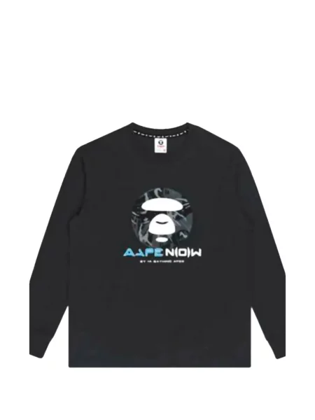 Tricou A Bathing Ape® cu mâneci lungi negru