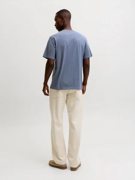 JACK & JONES Tričko JJESoho dymovo šedá biela