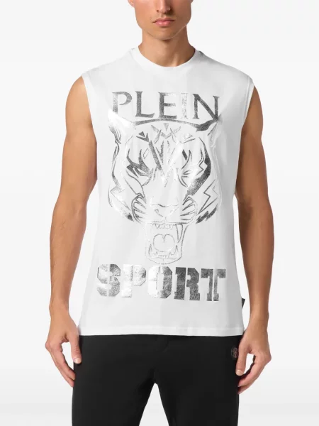 Košile Plein Sport s potiskem s tygřím vzorem bílá