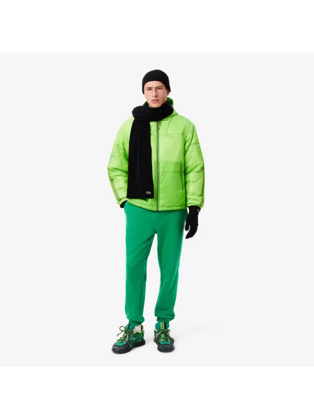 Lacoste Unisex Prążkowany Wełniany Szalik czarna
