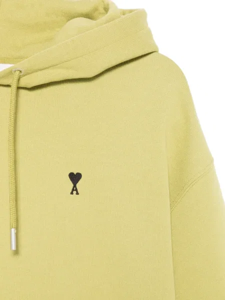 Hanorac cu glugă Ami Paris cu broderie verde