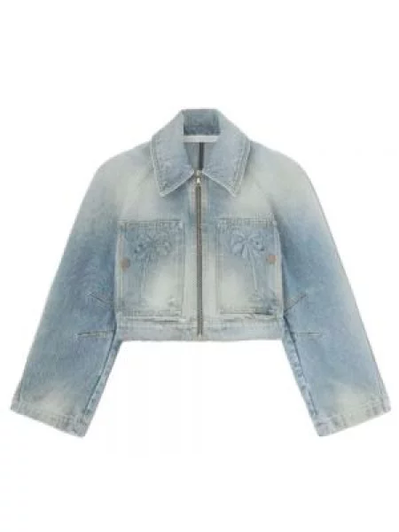 Kurtka jeansowa Palm Angels niebieska