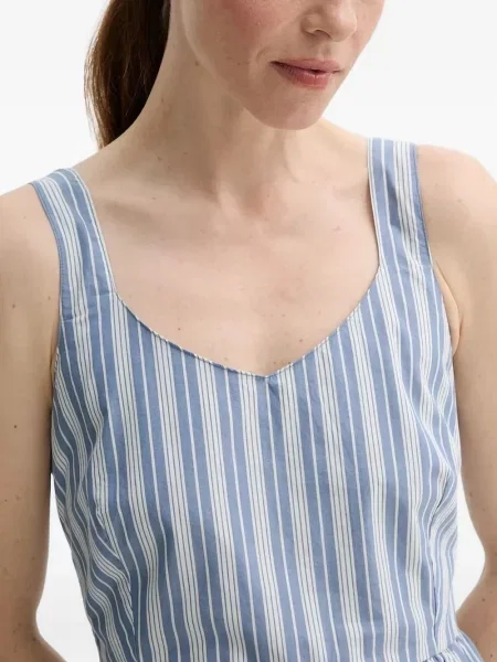 Rochie maxi Marc O'polo fără mâneci cu dungi de costum albastru