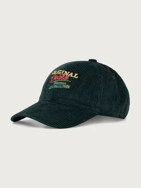 Drôle de Monsieur kapa s šiltom rebrasta žametna Original Drule Corduroy zelena